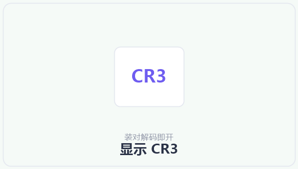 显示 CR3 示意图