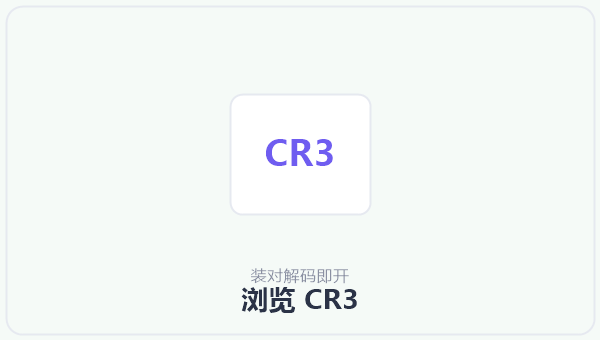 浏览 CR3 示意图