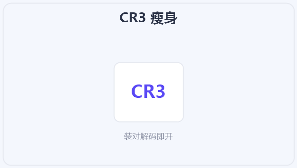 CR3 瘦身 示意图