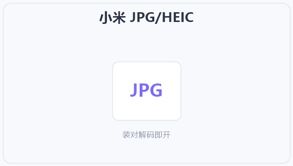 小米 JPG/HEIC 示意图