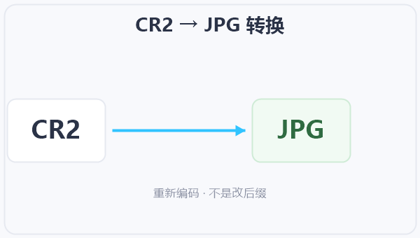 CR2 → JPG 转换 示意图