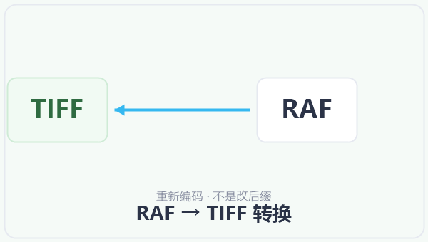 RAF → TIFF 转换 示意图