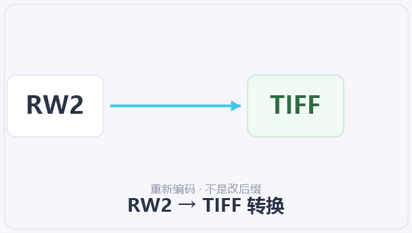RW2 → TIFF 转换 示意图