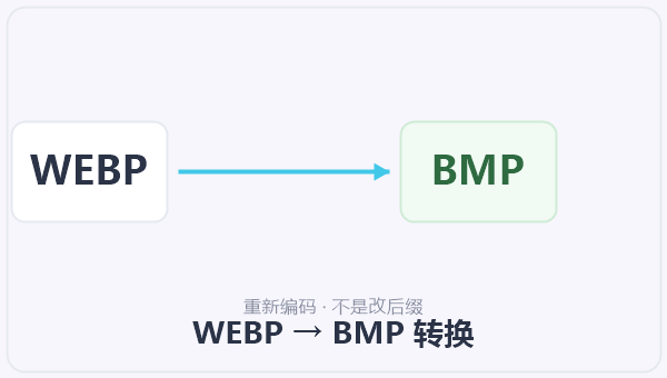 WEBP → BMP 转换 示意图