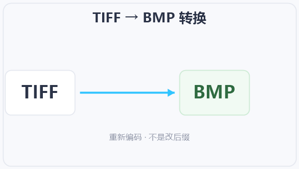 TIFF → BMP 转换 示意图