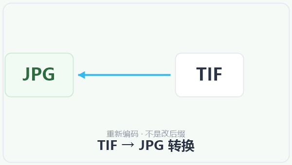TIF → JPG 转换 示意图