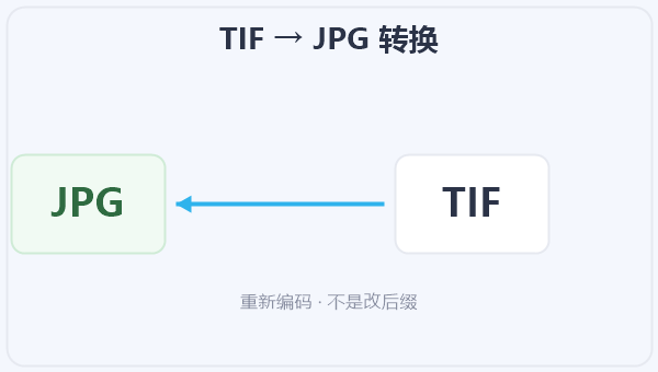 TIF → JPG 转换 示意图