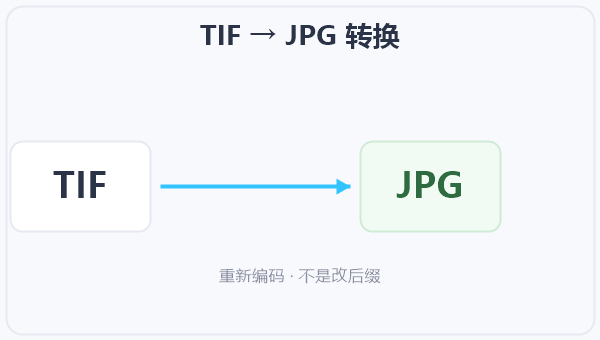 TIF → JPG 转换 示意图