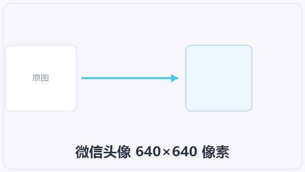 微信头像 640×640 像素 示意图