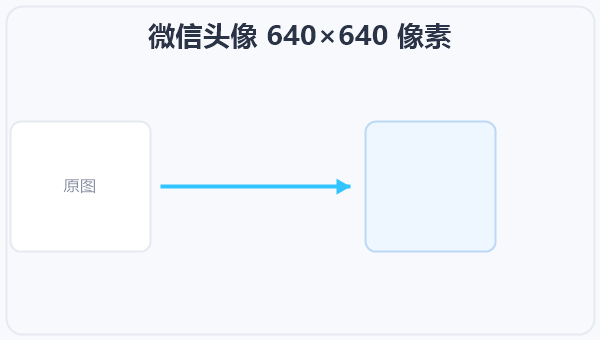 微信头像 640×640 像素 示意图