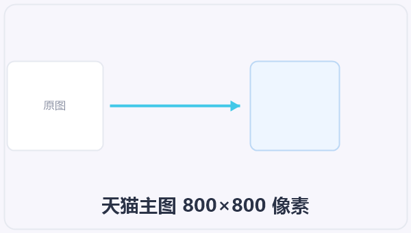 天猫主图 800×800 像素 示意图