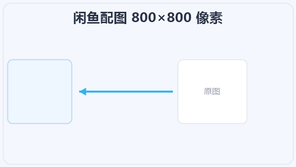 闲鱼配图 800×800 像素 示意图