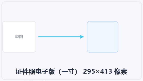 证件照电子版(一寸) 295×413 像素 示意图