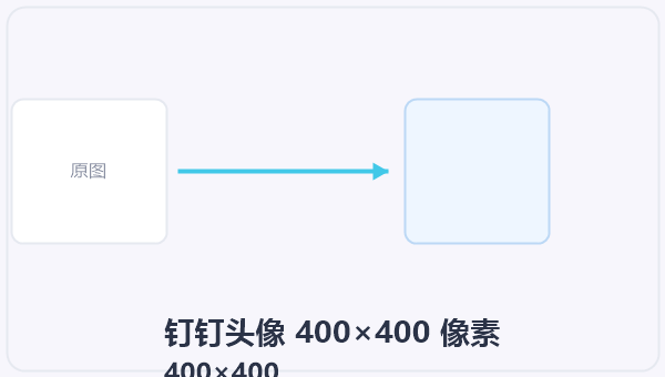 钉钉头像 400×400 像素 示意图