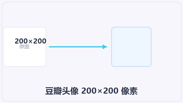 豆瓣头像 200×200 像素 示意图