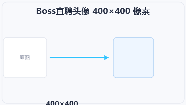 Boss直聘头像 400×400 像素 示意图
