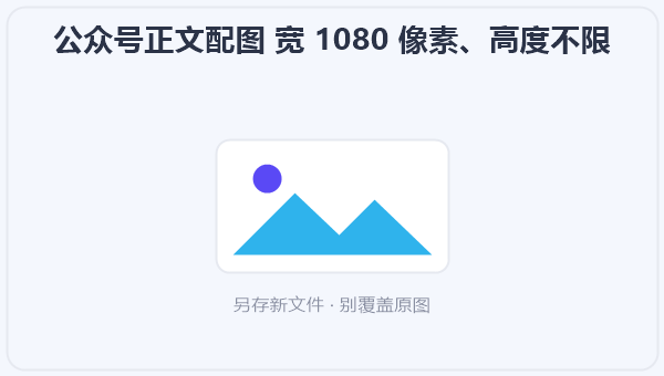 公众号正文配图 宽 1080 像素、高度不限 示意图
