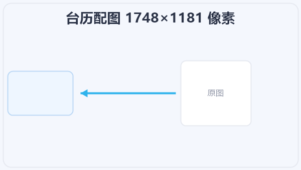 台历配图 1748×1181 像素 示意图