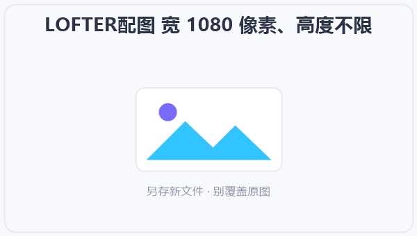 LOFTER配图 宽 1080 像素、高度不限 示意图