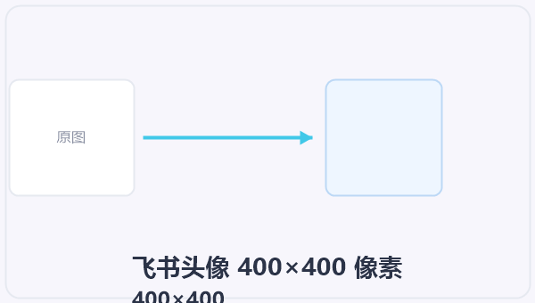 飞书头像 400×400 像素 示意图