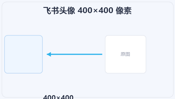 飞书头像 400×400 像素 示意图