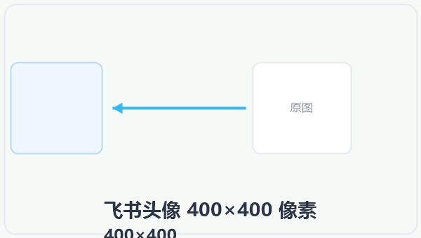 飞书头像 400×400 像素 示意图