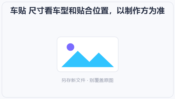 车贴 尺寸看车型和贴合位置,以制作方为准 示意图