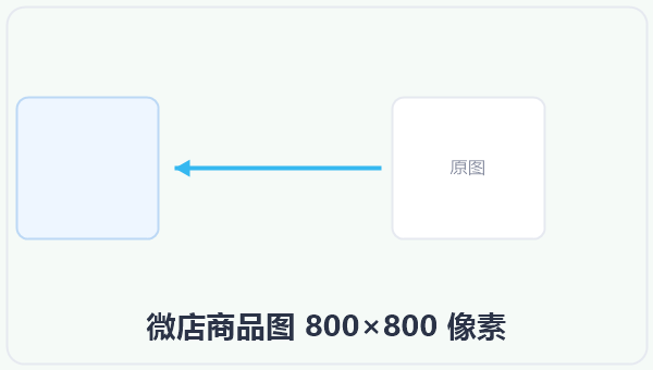 微店商品图 800×800 像素 示意图