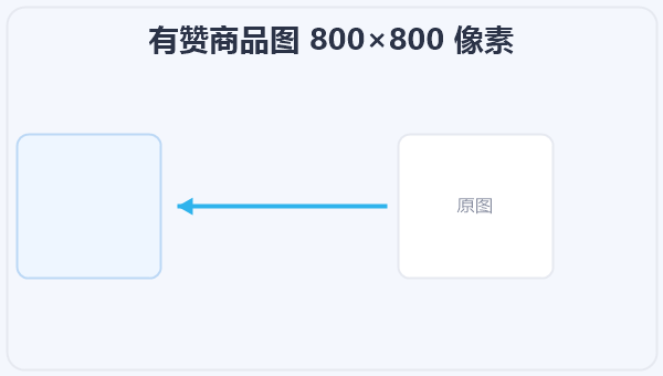 有赞商品图 800×800 像素 示意图