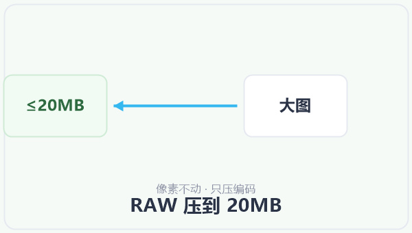 RAW 压到 20MB 示意图