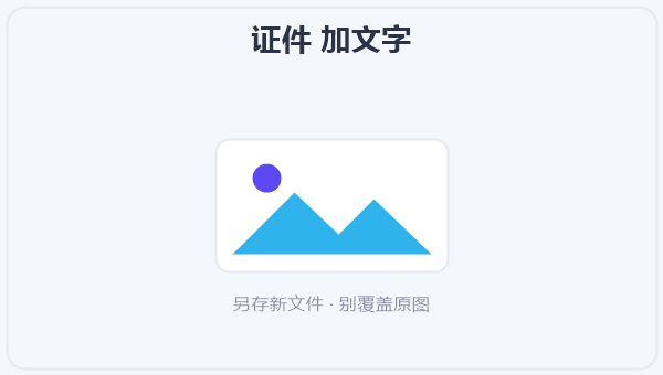 证件 加文字 示意图