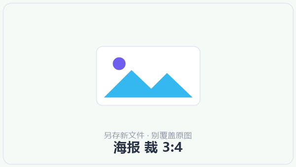 海报 裁 3:4 示意图