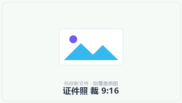 证件照 裁 9:16 示意图
