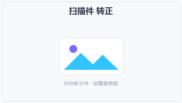 扫描件 转正 示意图