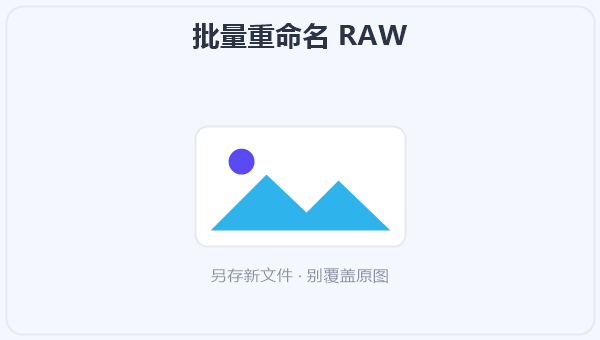 批量重命名 RAW