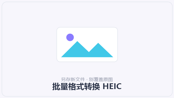 批量格式转换 HEIC