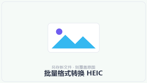 批量格式转换 HEIC 示意图