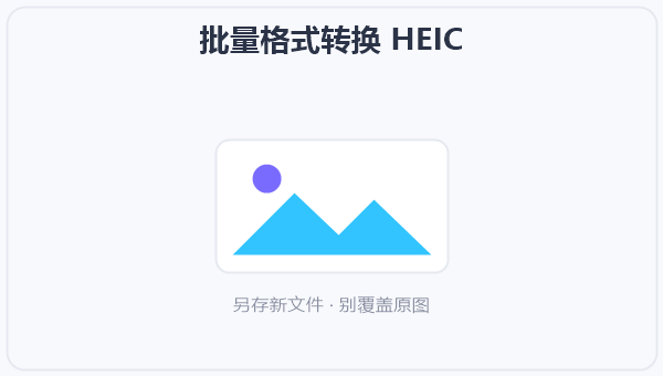 批量格式转换 HEIC 示意图