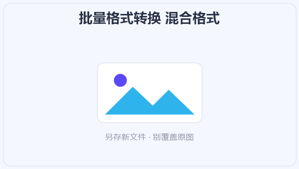 批量格式转换 混合格式 示意图
