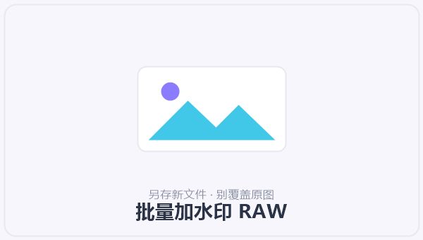 批量加水印 RAW