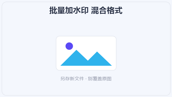 批量加水印 混合格式 示意图