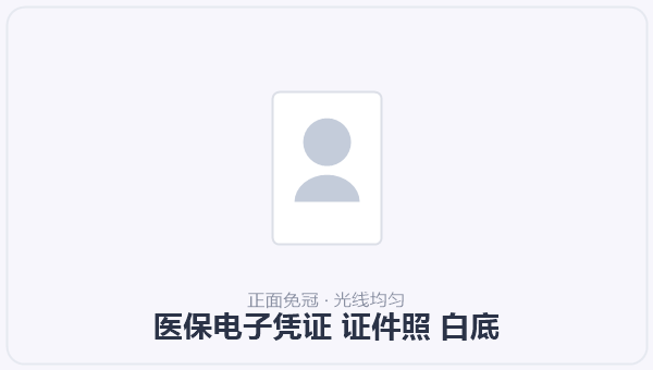 医保电子凭证 证件照 白底 示意图