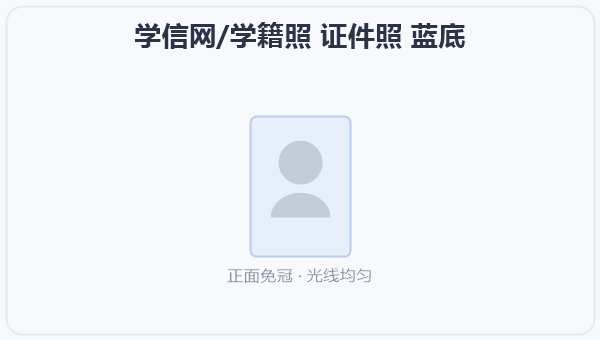 学信网/学籍照 证件照 蓝底 示意图