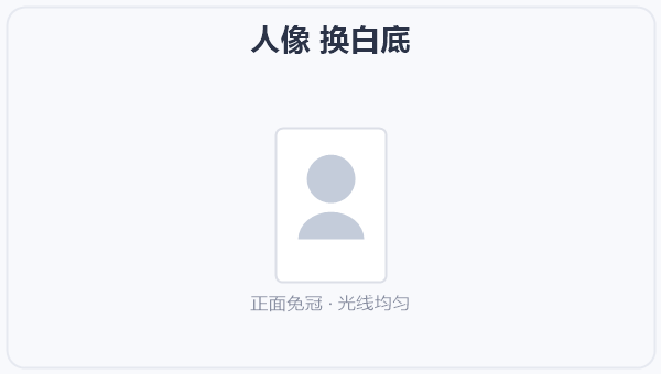 人像 换白底 示意图