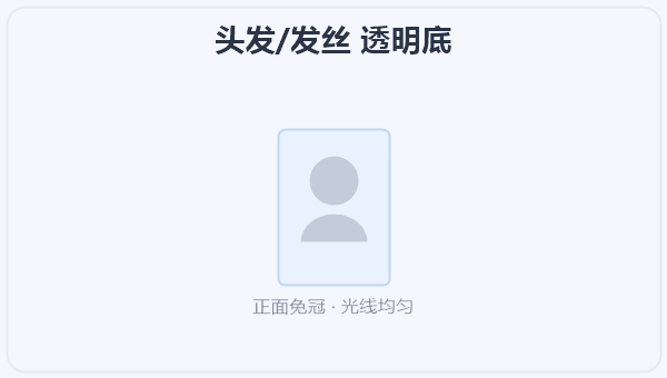 头发/发丝 透明底 示意图