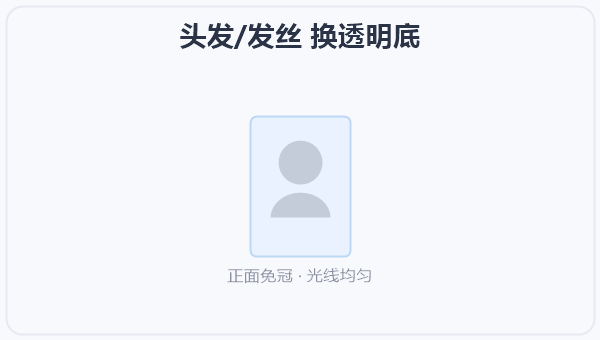 头发/发丝 换透明底