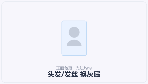 头发/发丝 换灰底 示意图