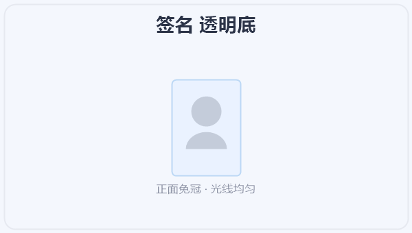 签名 透明底 示意图