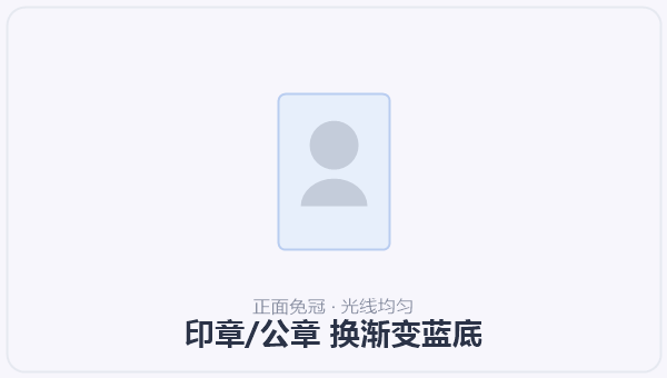 印章/公章 换渐变蓝底 示意图