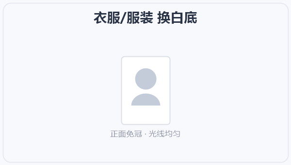 衣服/服装 换白底 示意图